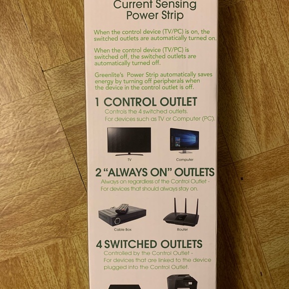 Greenlite Advanced Tier 1 Surge Protect Powerstrip - Picture 3 of 3